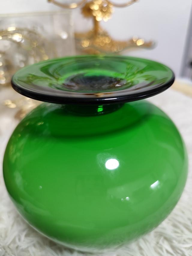 Urenium Vintage MCM Empoli 7" Brandy Snifter Emerald Green Glass Barware ฐานยูเรเนี่ยม Mid century 1960s รูปที่ 7