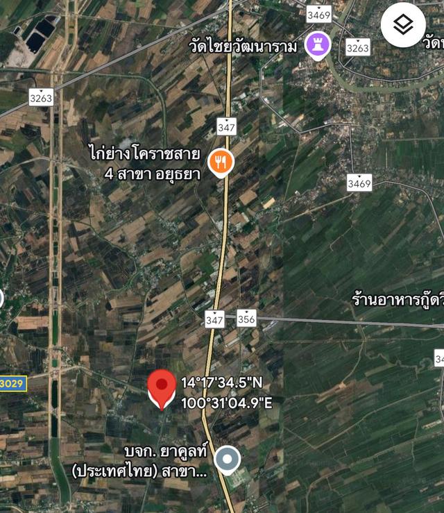 ขายด่วน ที่ดิน อยุธยา บางไทร บ้านกลึง 8