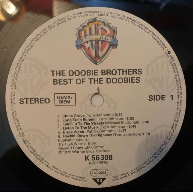 แผ่นเสียงอัลบั้ม Best Of the Doobies 3