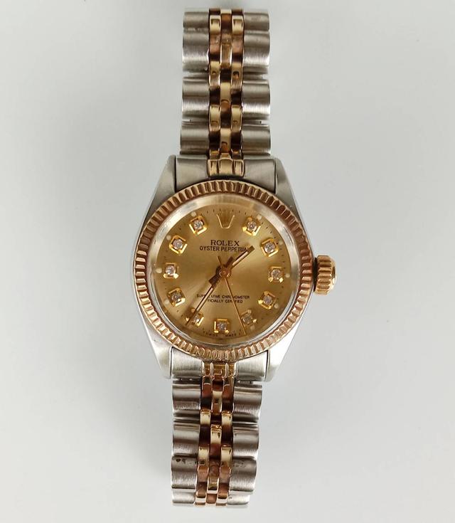 Rolex Ladies 14k/ss With Diamond Enhancements