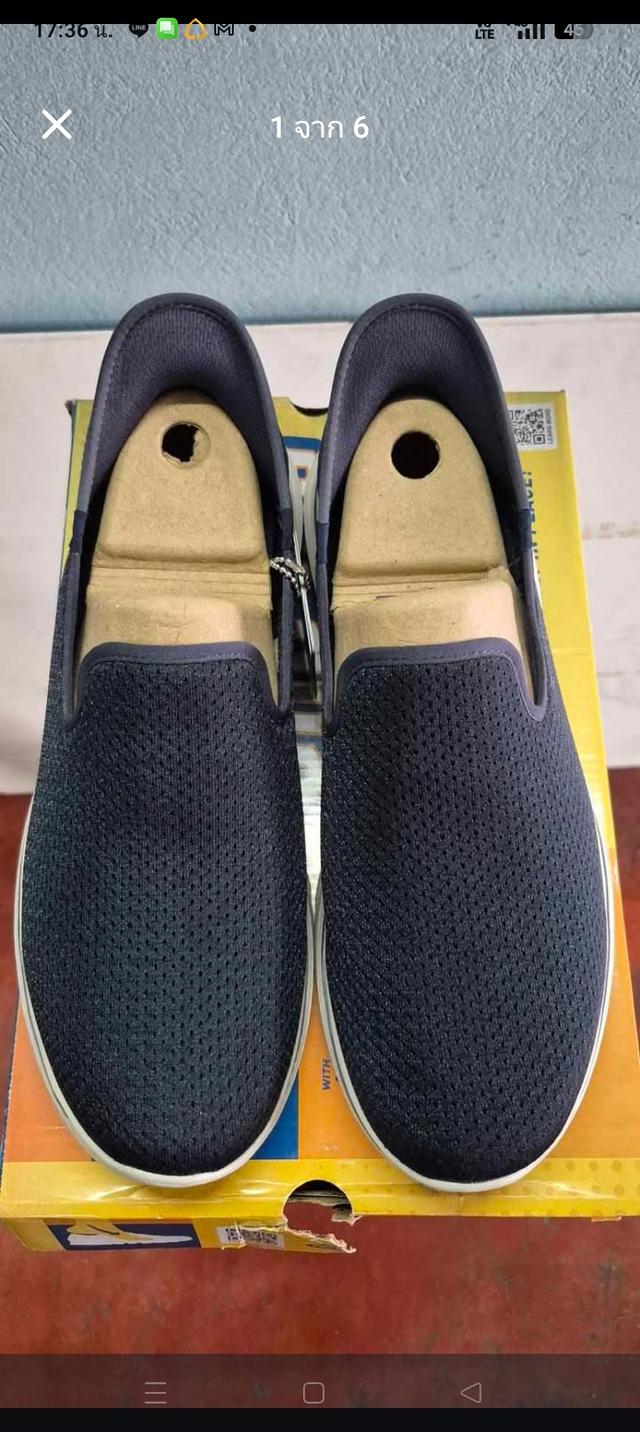 Skechers slip in สีดำ