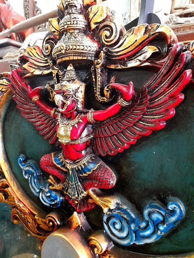 รูปหล่อพญาครุฑ ครุฑแขวนผนัง ขนาด100ซม 2