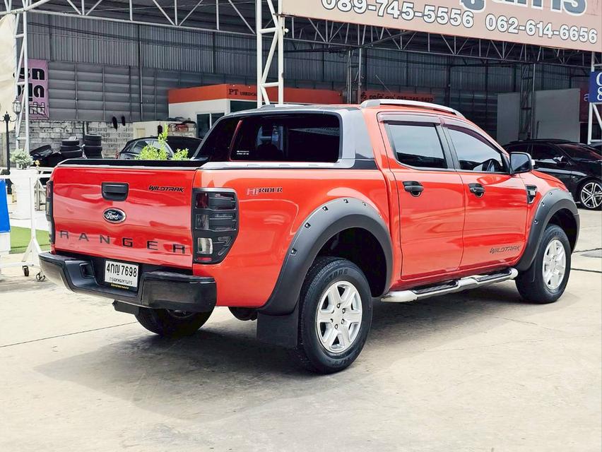 รหัสรถ SEZ7698 Ford Ranger 4 ประตู 2.2 Wildtrak Hi-Rider เกียร์ ออโต้ สี ส้ม ปี 2015 2