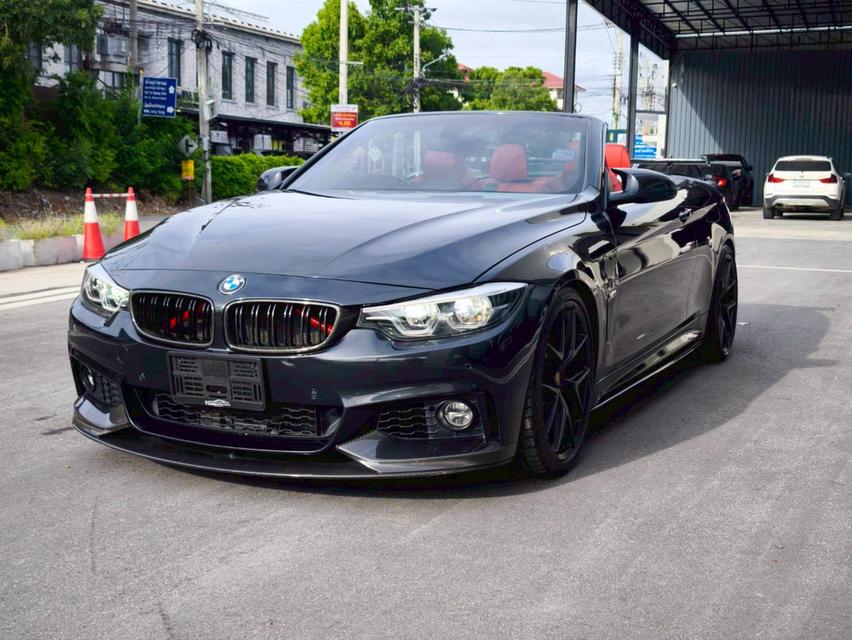 รหัสรถ KPV53 2018 BMW 430i 2.0 Convertible M-Sport สีดำ ภายในแดง 2