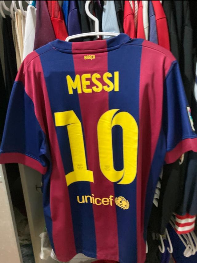 เสื้อฟุตบอลทีมบาร์เซโลน่า สกรีนชื่อเมสซี่ เบอร์10 มือสอง ฤดูกาล 2014/15