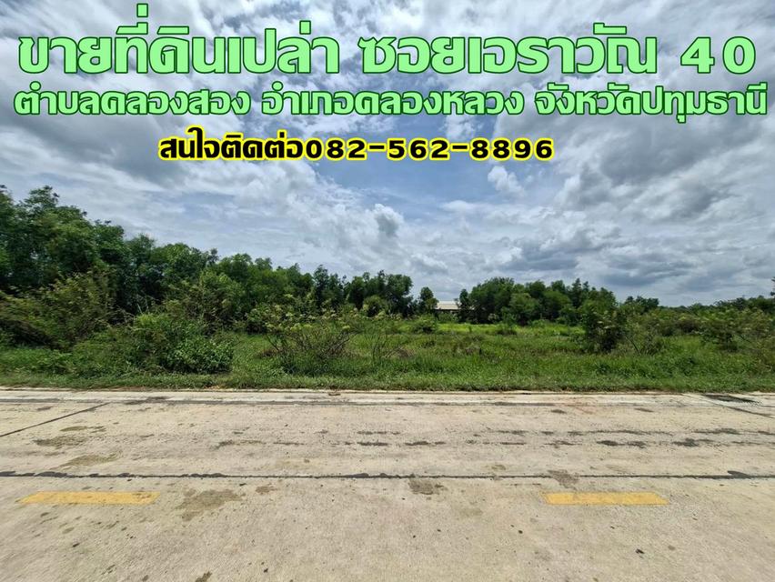 ขายที่ดินเปล่า ซอยเอราวัณ40 คลองสอง คลองหลวง 1