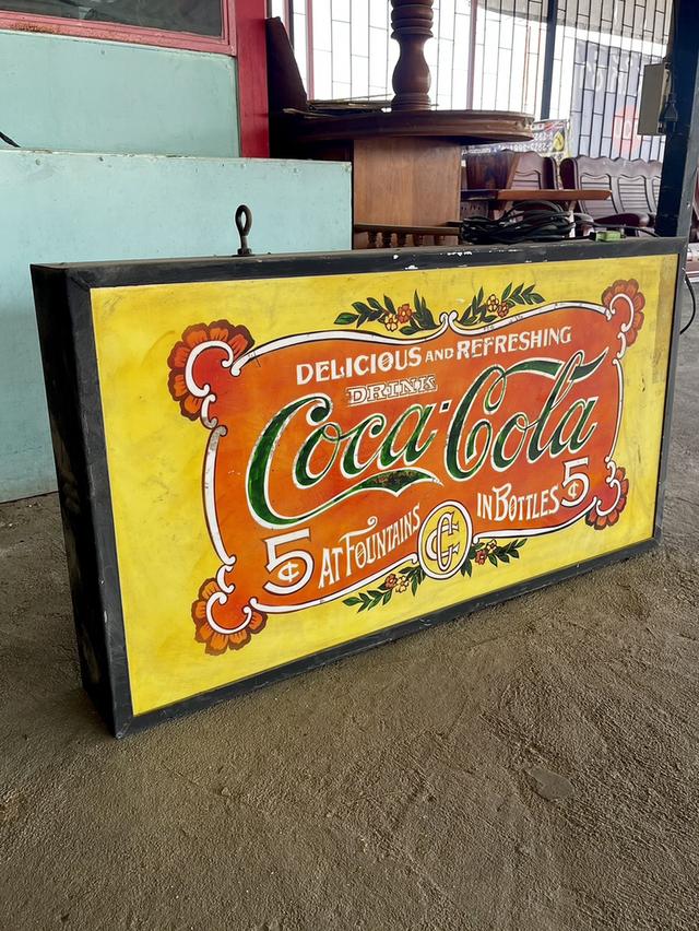 ป้ายไฟโค้กเก่า ป้ายไฟCoca Cola ป้ายไฟวินเทจ ขนาดใหญ่ ป้ายไฟย้อนยุค ป้ายไฟเก่า 2