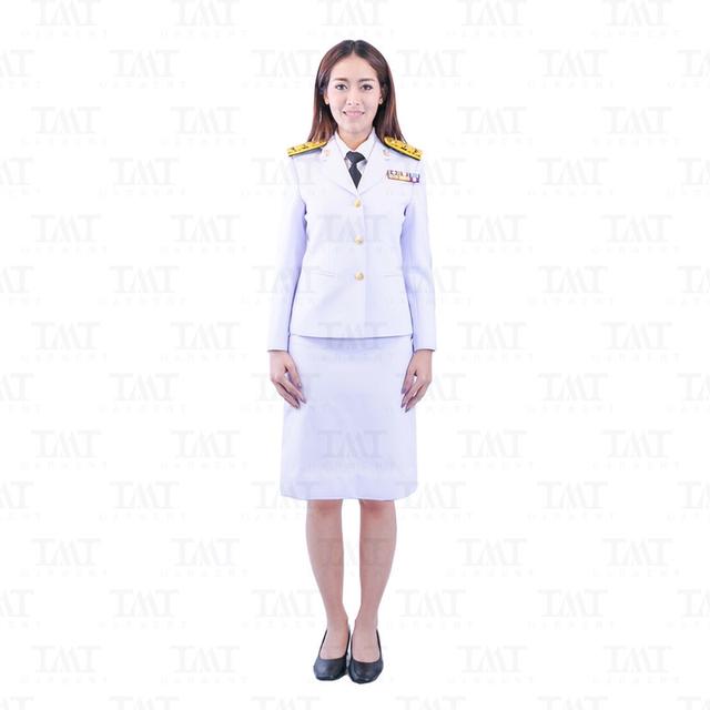 ชุดปกติขาว คอแบะ