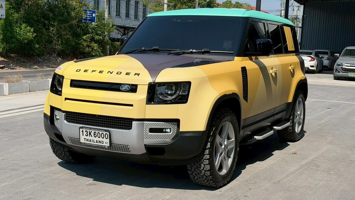 LANDROVER DEFENDER Diesel 2021 สีขาว Wrap เหลือง