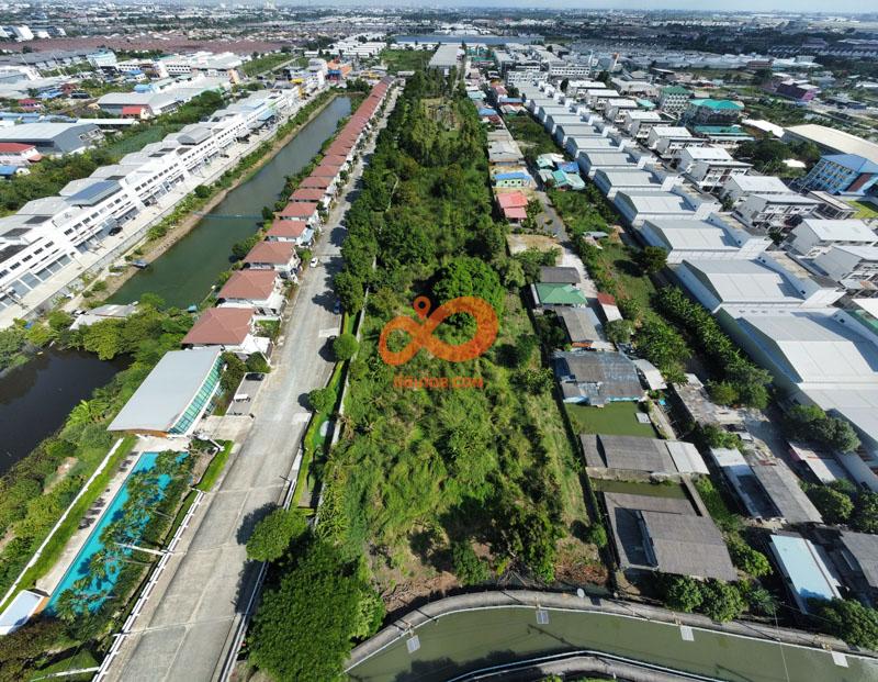 ขายที่ดินทำเลทอง ซอยกิ่งแก้ว 25/1 – ใกล้นิคมเจโม – หน้ากว้าง 47 เมตร – 13 ไร่ 2 งาน 7 วา 6