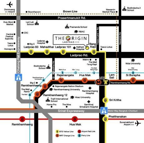 CONDO. The Origin Ladprao-Bangkapi ดิ ออริจิ้น ลาดพร้าว-บางกะปิ 1BEDROOM1น้ำ 22 sq.m. 3500000 THB ถูกสุด กรุงเทพ 2