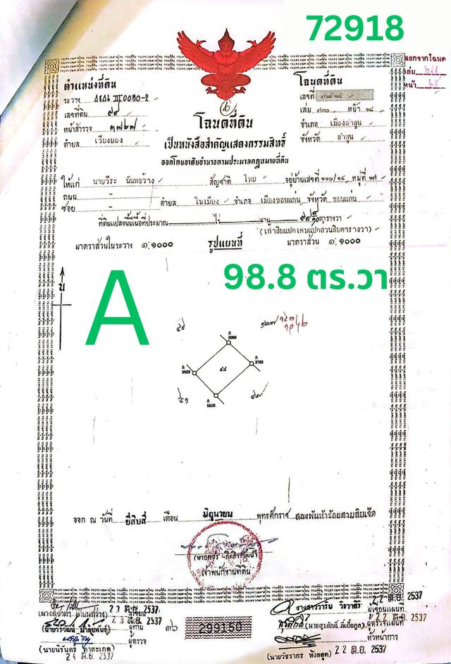 ที่ดินแบ่งล้อก80-100วา ต.เวียงยอง ใก้ล เครือสหพัฒ ลำพูน 3