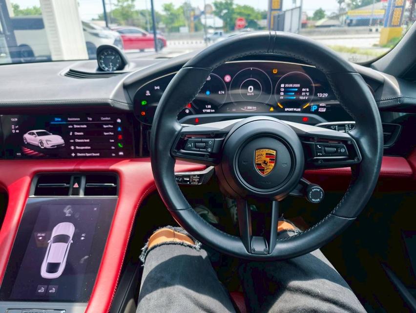 รหัสรถ KPV2498 2022 Porsche Taycan 4S สีเคยอน ภายในแดง
