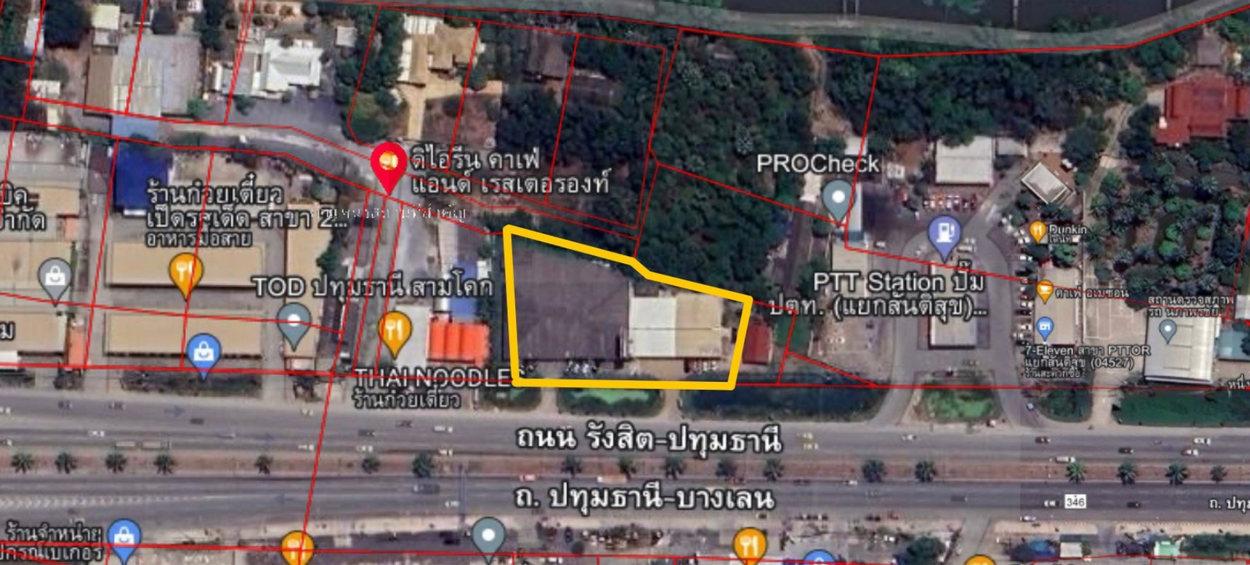 หลุดจอง 2 ล็อคสุดท้าย ให้เช่าที่ดินแบ่งเป็นล็อค 255 ตรม. และป้ายโฆษณา ติดถนน 346 ใกล้แยกสันติสุข 9