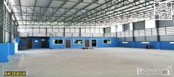 ว่างแล้วๆ โกดังเช่า 420 ตร.ม. พร้อมออฟฟิศในตัว เพียง 400 เมตร จากเส้นวัดเจษ-พันท้าย แหล่งอำนวยความสะดวกรอบด้าน - KK3685R 3