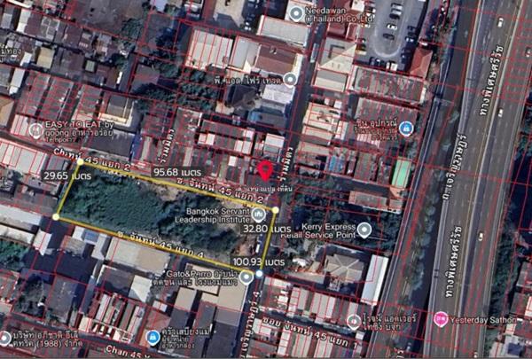 ขายที่ดินแปลงศักยภาพ ซอยจันทน์ 45 สาทร 740 ตรว. แปลงสวย ใจกลางสาทร โทร 086-8833232 รูปย่อยที่ 2