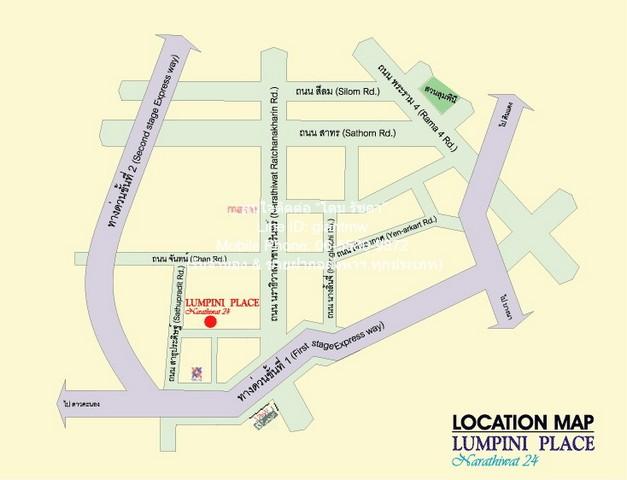 รหัส DSL-930.1 ขาย คอนโด Lumpini Place Narathiwas 24 ใหญ่ 33 SQ.M. 1 BEDROOM 1 Bathroom 2600000 THB ทำเล-ทอง 2