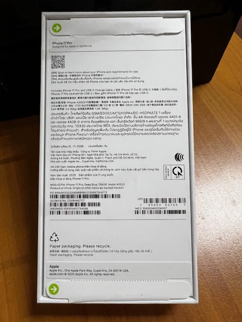 ไอโฟน 17 pro 256 gb Blue Titanium ประกันเหลือถึง 06Dec26 รูปที่ 9
