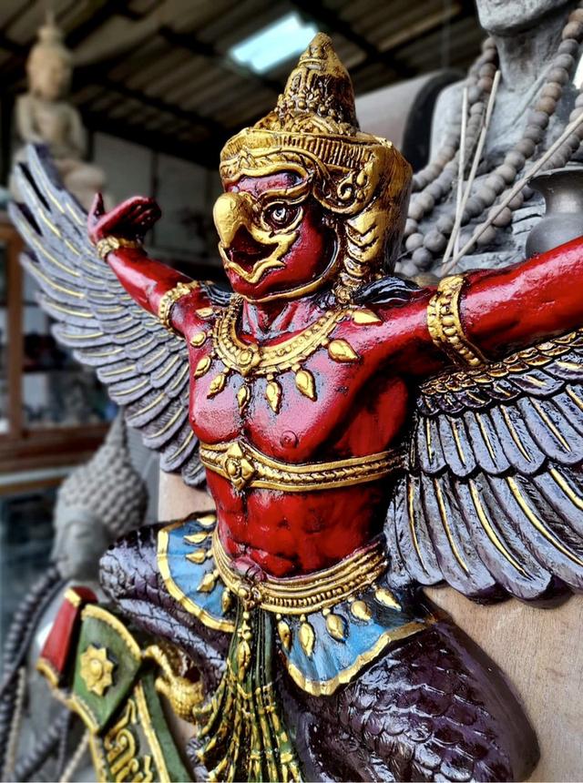 ครุฑแขวนผนัง ขนาด70ซม ครุฑหน้าเทพบุตร 5