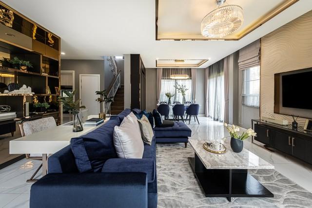 ขายบ้านเดี่ยว 2 ชั้น โครงการชีวารมย์ นครอินทร์ ที่ดิน 94.5 ตรว. บ้านเดี่ยว 2 ชั้น ที่ดิน 94.5 ตารางวา แบบบ้าน Sierra ห้องโถง Double Volume พื้นที่ใช้ส 14