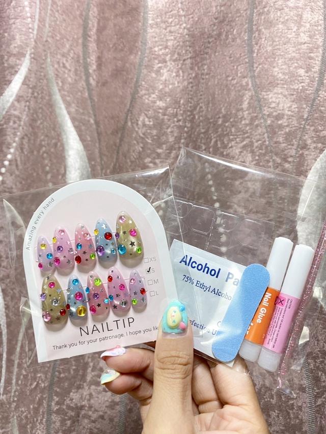 เล็บเจล งานHandmade Bedazzled nail ตัวแม่ Gen z รูปที่ 2