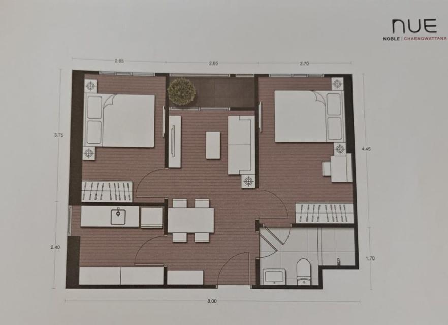 ขายคอนโดห้องมุม Nue Noble แจ้งวัฒนะ 2 ห้องนอน Built-in พร้อมเข้าอยู่ ทำเลดี ติด MRT สถานีเมืองทองธานี 18