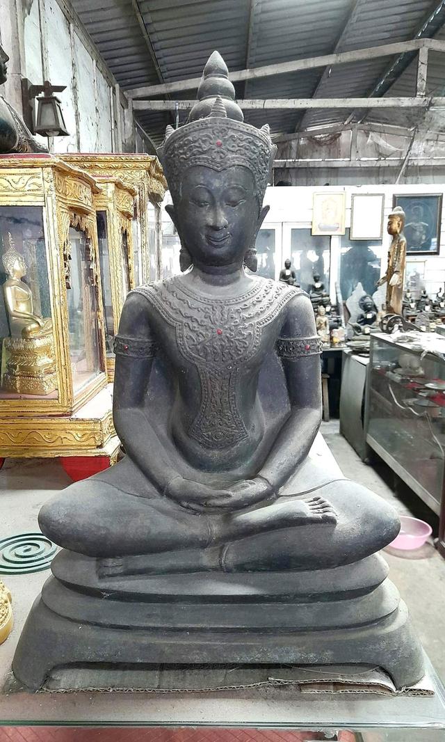 พระพุทธรูปทรงเครื่อง พระบูชาอยุธยาทรงเครื่อง หน้าตัก12นิ้ว ปางสมาธิ