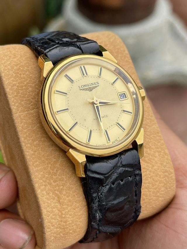 นาฬิกาLongines Automatic ขานก สีทอง หน้าปัดลายใยแมงมุม