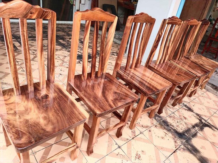 เก้าอี้ไม้ พื้นนั่งไม้แผ่นเดียว (ราคา/ตัว) 6