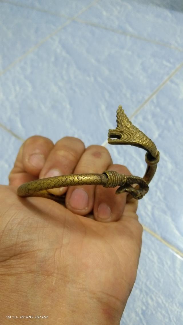 กำไลทองหลือง ลายพญานาค รูปที่ 3