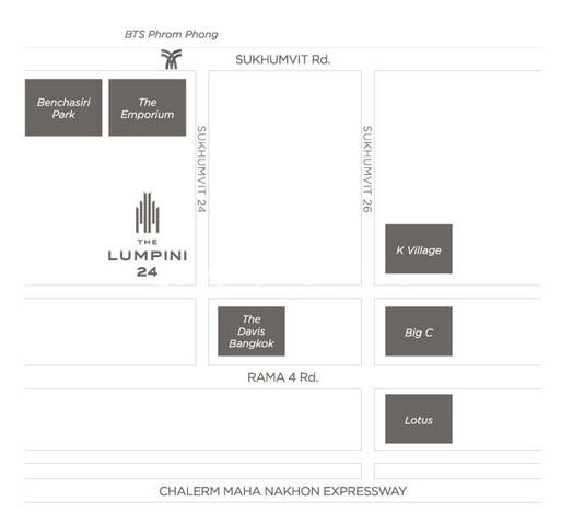 CONDOMINIUM เดอะ ลุมพินี 24 7500000 - 1BR1Bathroom 32SQUARE METER ใกล้ รถไฟฟ้า BTS พร้อมพงษ์ โลเคชั่นดี 2