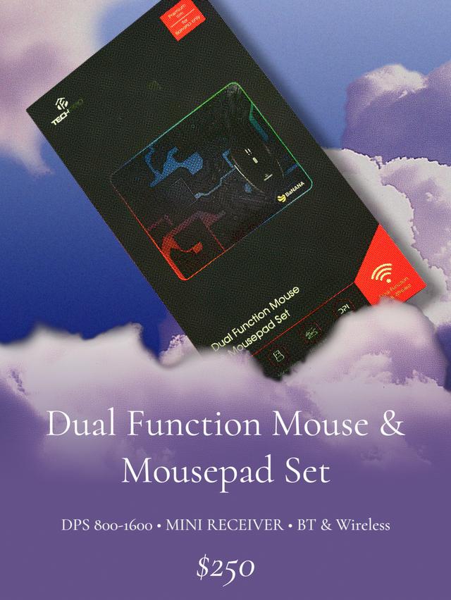 Dual Function Mouse & Mousepad Set
