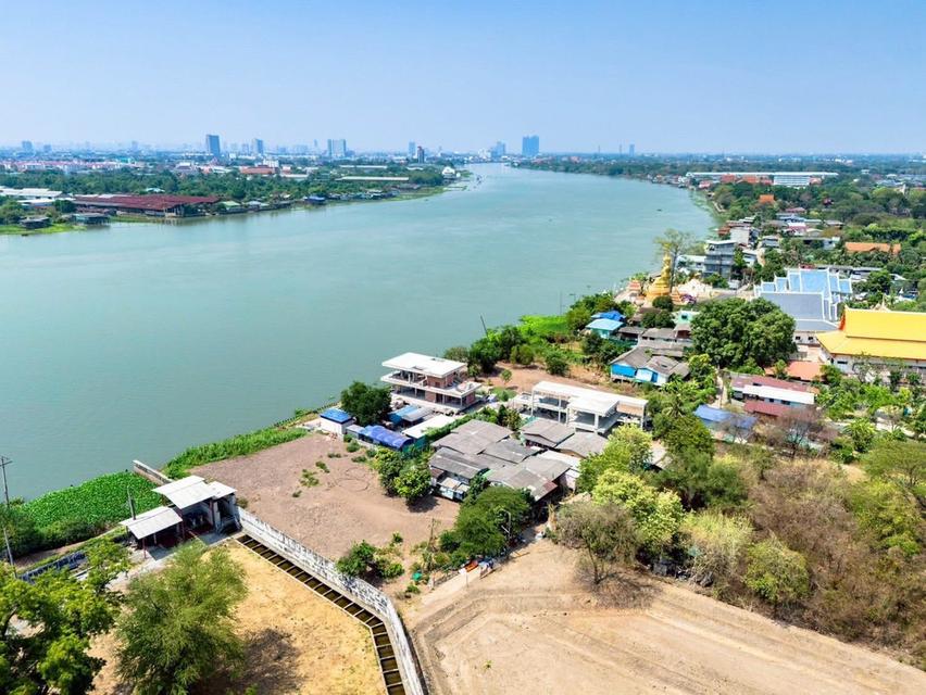 ขายที่ดินติดริมแม่น้ำเจ้าพระยา บางบัวทอง ปทุมธานี ที่ถมแล้ว วิว 2 โค้งนำ้ 6