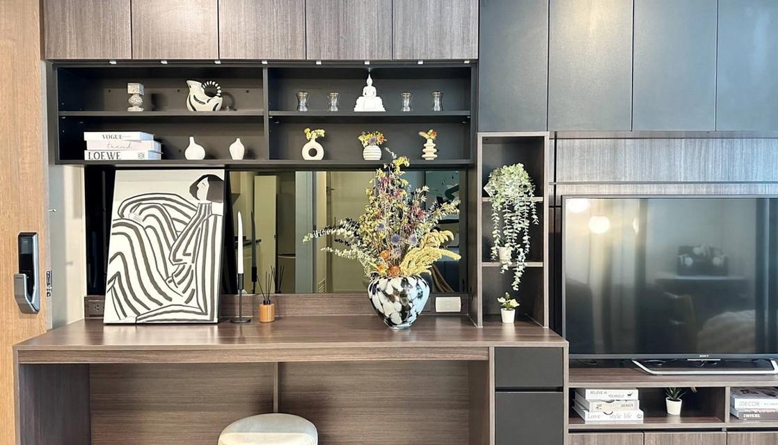 Condo Fuse Miti Sutthisan-Ratchada ใกล้ MRT สุทธิสาร 34.6 ตารางเมตร 1 ห้องนอน ชั้น8 เฟอร์บิ้วท์อินสุดหรู ตกแต่งตามรูป 4