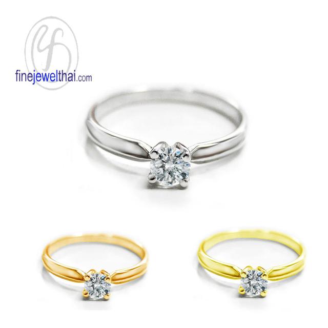 Finejewelthai-แหวนเพชร-แหวนแต่งงาน-แหวนเงินแท้-R1183cz