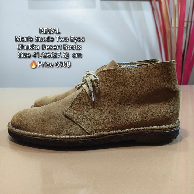 REGALMen's Suede Two Eyes Chukka Desert Boots Size 41/26(27.5)  cm🔥Price 690฿