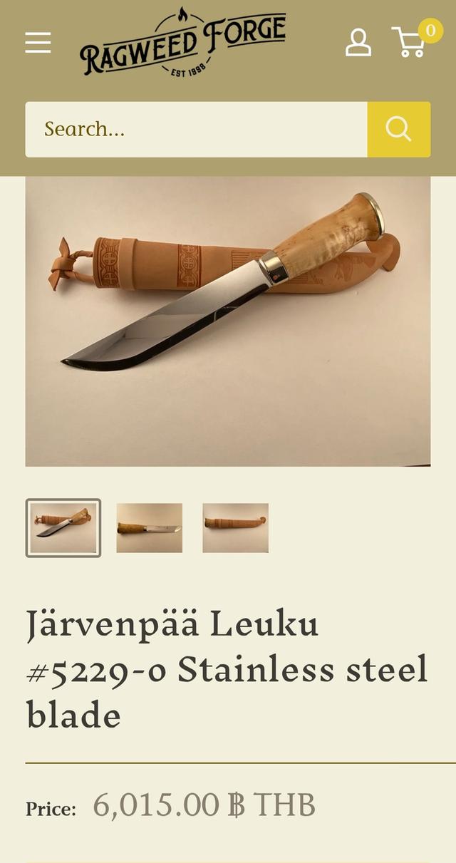 ขอขายมีดพกพาสแตนเลสจากประเทศฟินแลนด์ของยี่ห้อ tsukki järvenpää แท้ made in Finland  2