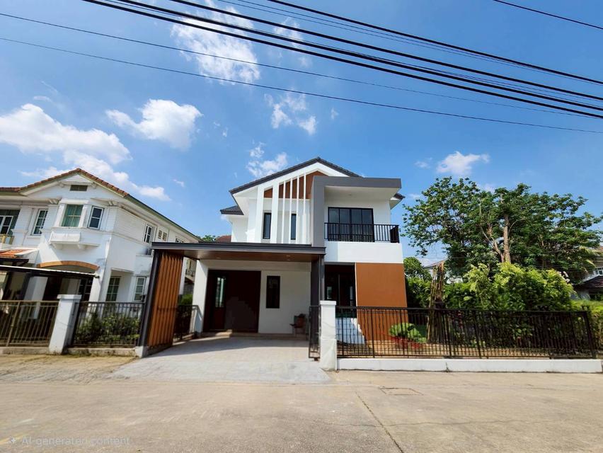 ขายบ้านรีโนเวทใหม่ โครงการ นันทวัน วงแหวน-รัตนาธิเบศร์ (Nantawan Wongwaen-Rattanathibet) เนื้อที่กว้าง 74 ตร.ว. ใกล้รถไฟฟ้าสายสีม่วงสถานีตลาดบางใหญ่