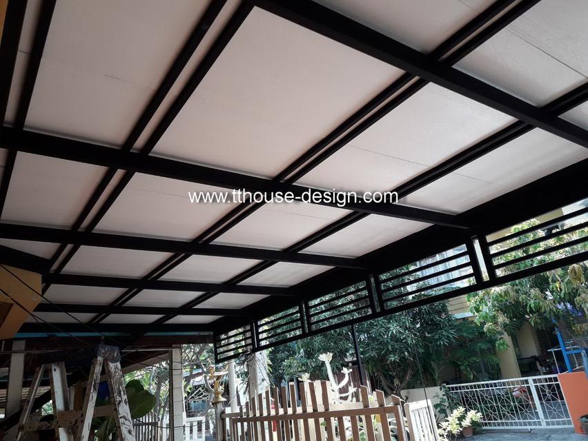 รับเหมาต่อเติม โครงหลังคา กันสาด ห้องครัวเทพื้นปูกระเบื้อง ID Line : dddesign23 3