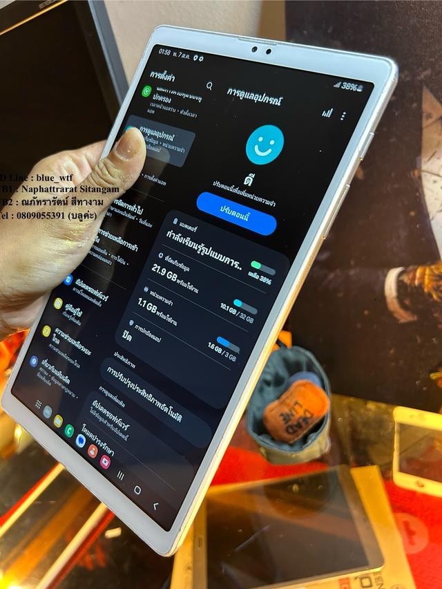 Samsung Tab A7Lite โทรได้ 4G จอ8.7นิ้ว Rom32Ram3 Android14ล่าสุด ได้ทุกแอพ ทุกซิม ปกติหมด 5
