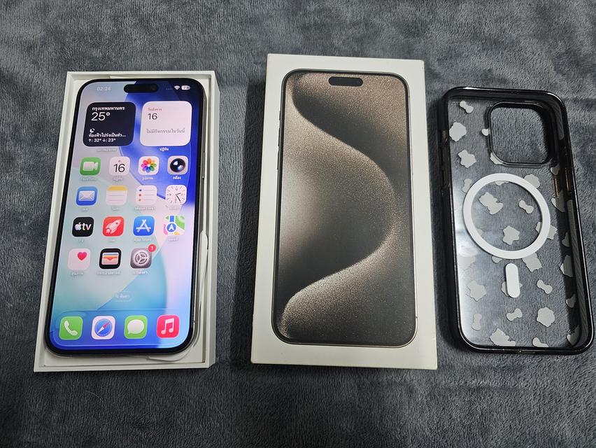 iPhone 15 Pro Max 256GB สี Natural Titanium ศูนย์ไทยแท้ ZA/P