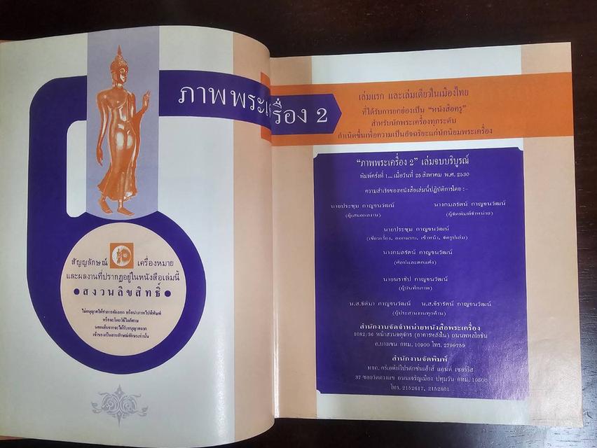 หนังสือ ภาพพระเครื่อง2 ประชุม กาญจนวัฒน์ พิมพ์ครั้งที่ 1 ปี 2530 มือสอง สภาพสมบูรณ์ รูปที่ 4