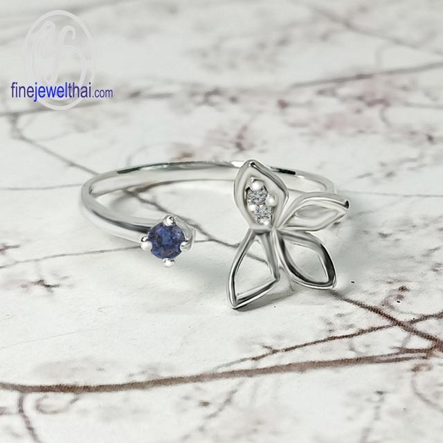Finejewelthai แหวนไพลิน แหวนมินิมอล พลอยแท้ พร้อมใบรับรอง R1443bl