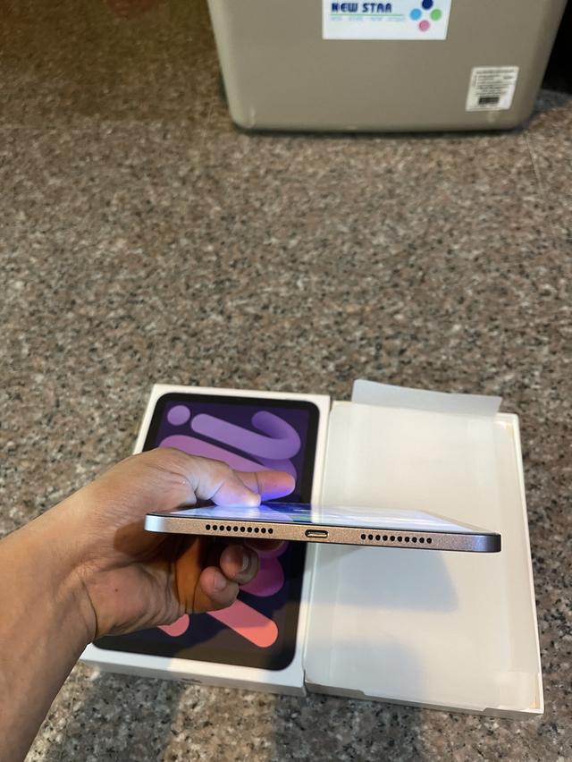 ขายiPadMini6สีใหม่Purple256กิ๊กสูนTrueยกกล่องอุปกรยังไม่แกะไร้รอยตกใดๆใช้งานดีถูกๆ