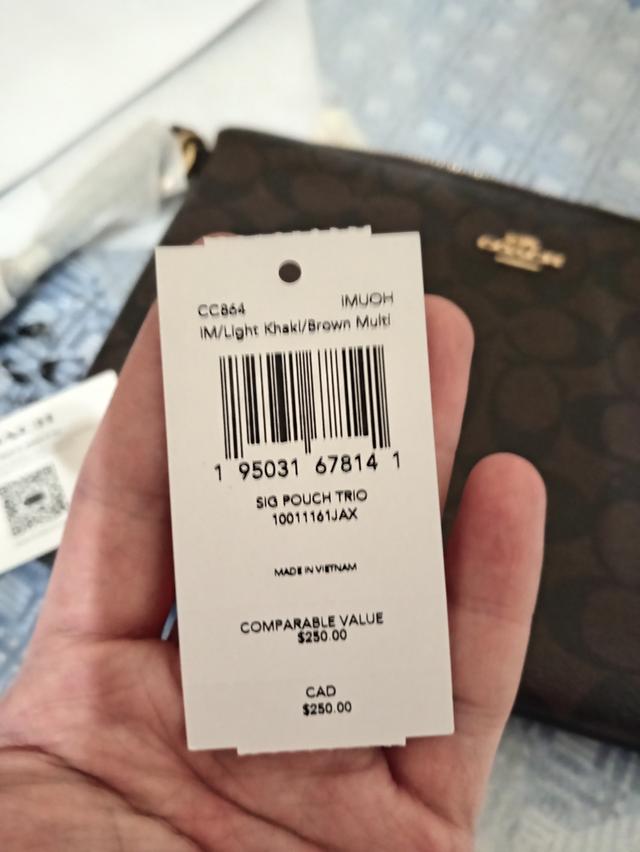 Coach Pouch Trio In Signature Canvas CC864 a IM/Light Khaki/Brown Multi  CC864 ㆍ IMUOH ㆍ ฝ รูปที่ 2