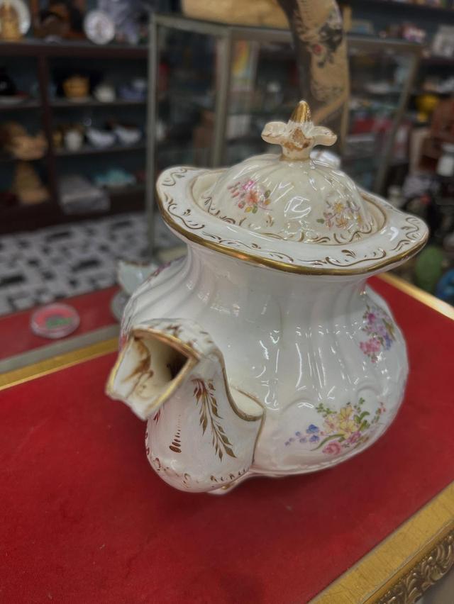 กาน้ำเนื้อเซรามิก porcelain งานยุโรปเก่า (ตำหนิตามภาพ) 7