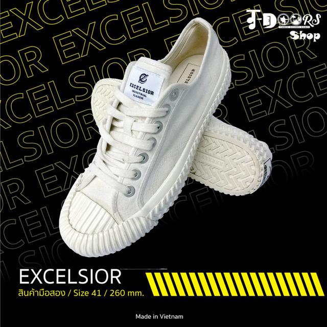 Excelsior ผ้าใบมือสอง สีขาว สภาพเหมือนใหม่ จัดส่งฟรี!!! เก็บปลายทาง