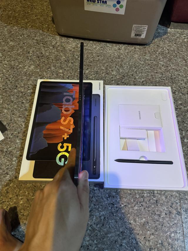 ขายSamsungTabS7Plus5GสีMystic Black256กิ๊กใส่ซิมได้มีใบเสร็จมีกล่องไร้รอยตกใช้งานดีถูกๆ