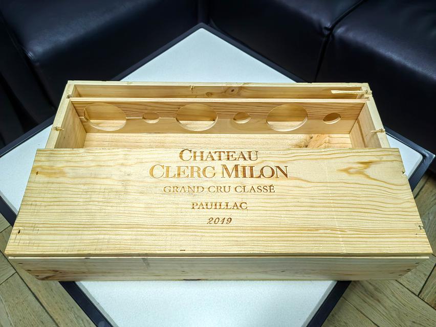 📦 ลังไม้ใส่ไวน์ Chateau Clerc Milon 2019 🍷 6