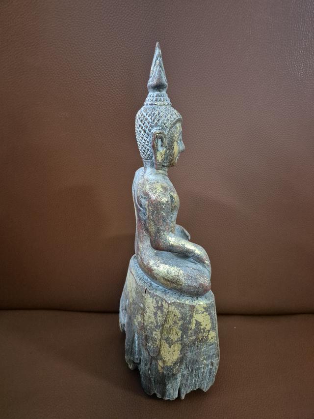 พระไม้ศิลปะล้านนาขนาดหน้าตัก5นิ้ว.สูง13นิ้ว.เก่าแท้สวยเดิม รูปย่อยที่ 3